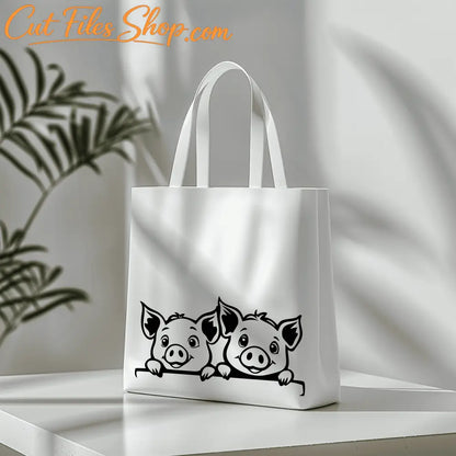 Piggy SVG for Silhouette and Laser Cutting, Sublimation Artwork, DIY Craft Files