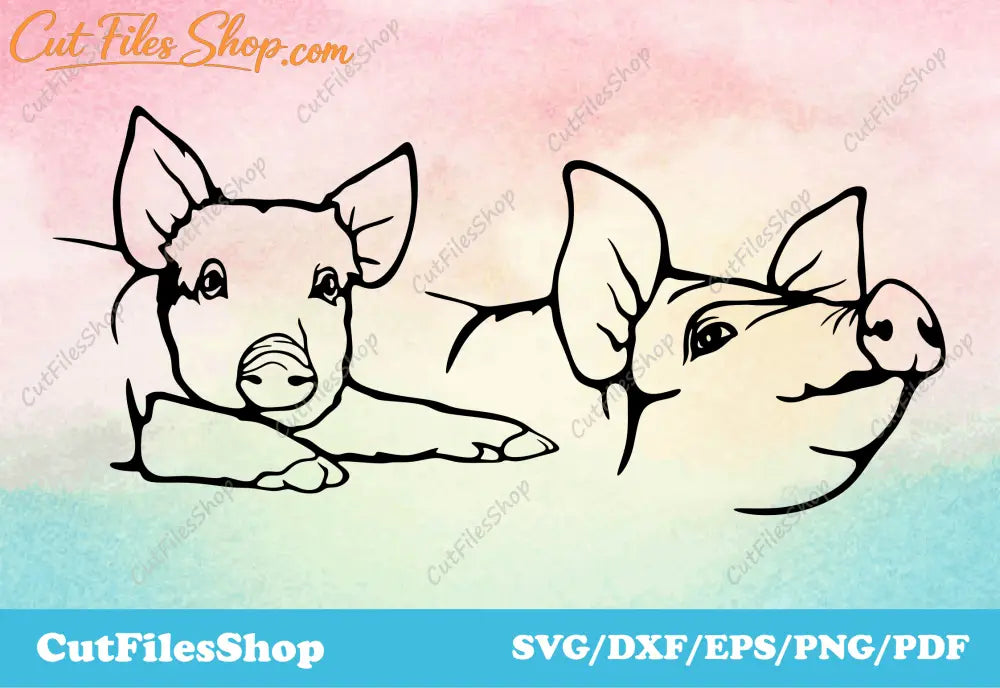 Farm Animals DXF files For CNC, Animals SVG files for cricut, SVG For Silhouette Cameo, DXF For Plasma cut, DXF For Laser Cutting, T-shirt Designs