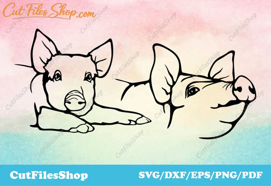 Farm Animals DXF files For CNC, Animals SVG files for cricut, SVG For Silhouette Cameo, DXF For Plasma cut, DXF For Laser Cutting, T-shirt Designs