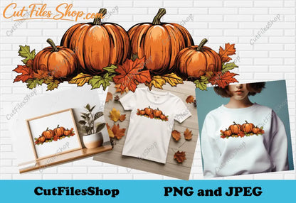 Png pumpkins for Sublimation, T-shirt png design, jpeg files for scrapbooks, Clipart png, fall png, transparent png pumpkins
