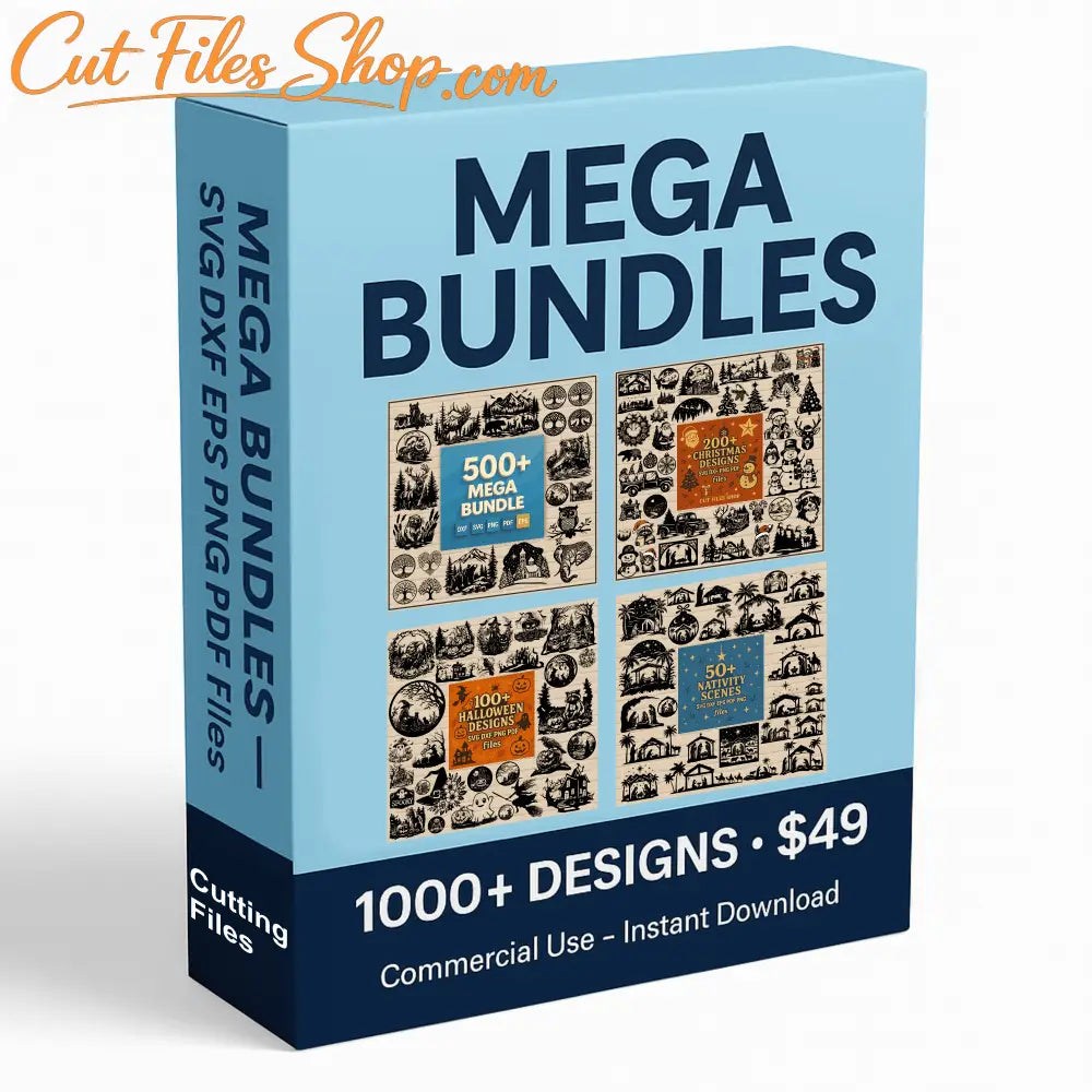 1000 Mega Bundles Cutting files - SVG DXF EPS PNG PDF