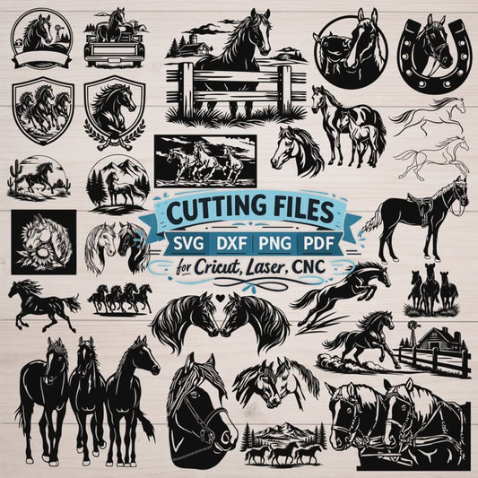 Horse DXF files for plasma cutting bundle