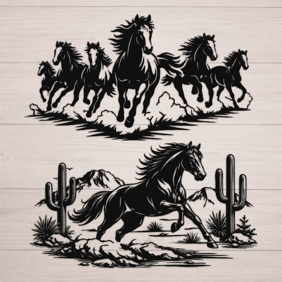 western horse silhouette svg