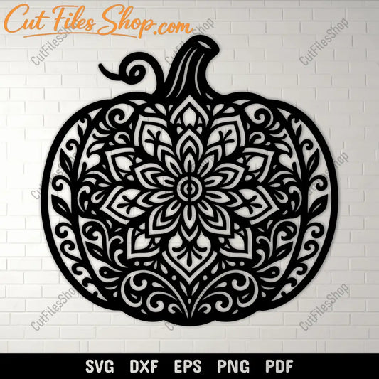 Pumpkin mandala SVG fall cutting file for Cricut and Silhouette