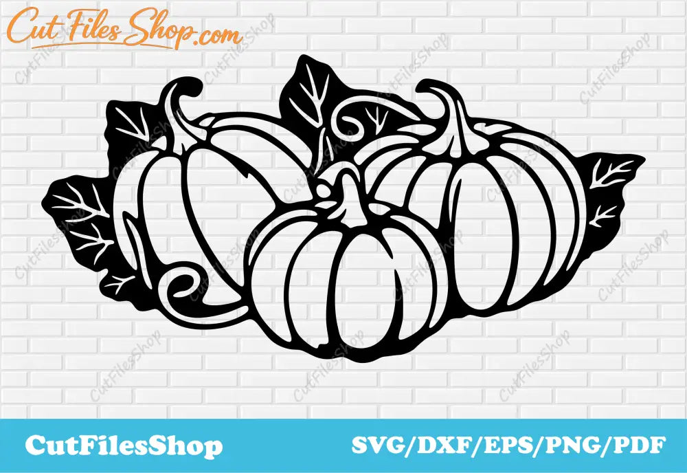 Pumpkins svg for cricut, Thanksgiving SVG, Fall for cricut, Vector for card making, sublimation t-shirts svg, Cut Files Shop, Svg for Halloween, Fall decor dxf svg, cnc images