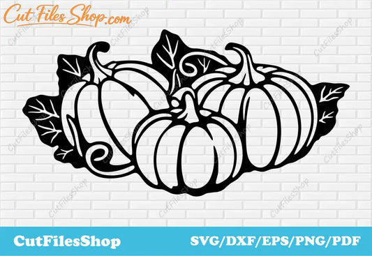 Pumpkins svg for cricut, Thanksgiving SVG, Fall for cricut, Vector for card making, sublimation t-shirts svg, Cut Files Shop, Svg for Halloween, Fall decor dxf svg, cnc images