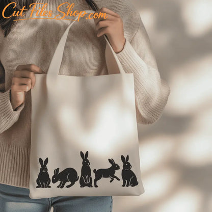 Group of rabbits PNG printable file