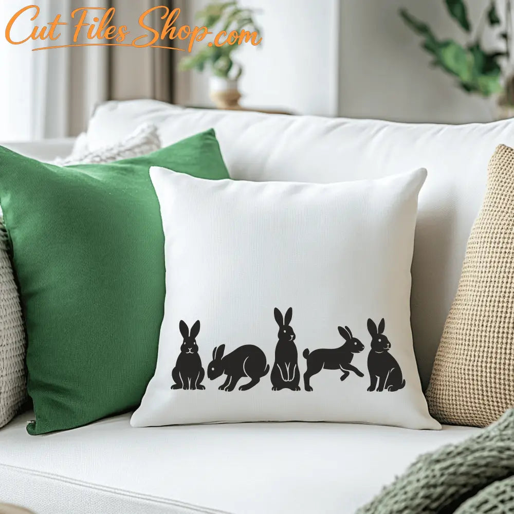 Rabbit family pack SVG DXF PNG PDF