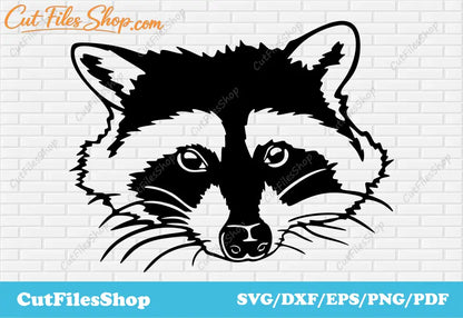 dxf files free download, svg for cricut free, svg cut files free download, Raccoon dxf files, raccoon svg files, dxf files download, dxf files for plasma cutting, cut files shop, vector store