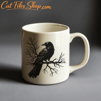 Raven Scenes for Cricut Joy SVG, DXF for CNC and Glowforge, Sublimation Design Files