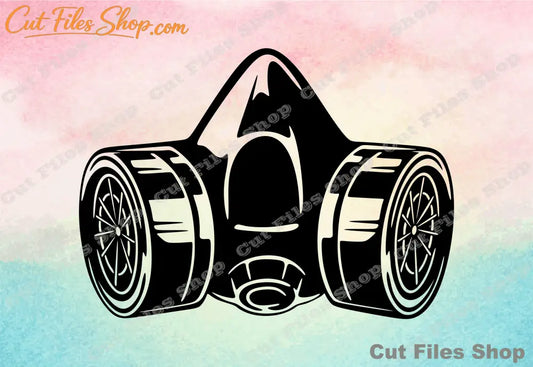 Respirator vector, respirator cut file, silhouette svg, tshirt svg