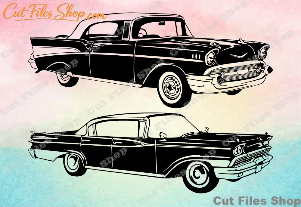 Retro cars, vintage car, vector clipart, svg cutting, dxf , svg, eps, png, pdf
