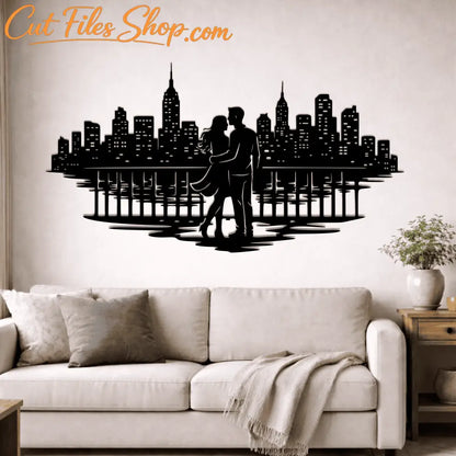 Love city skyline DXF file for CNC plasma