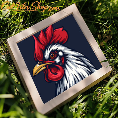 Rooster 3D Shadow Box SVG, Layered SVG for Cricut, DXF Silhouette, Laser Cut, DIY Home Decor, Papercut Template - Cut Files Shop