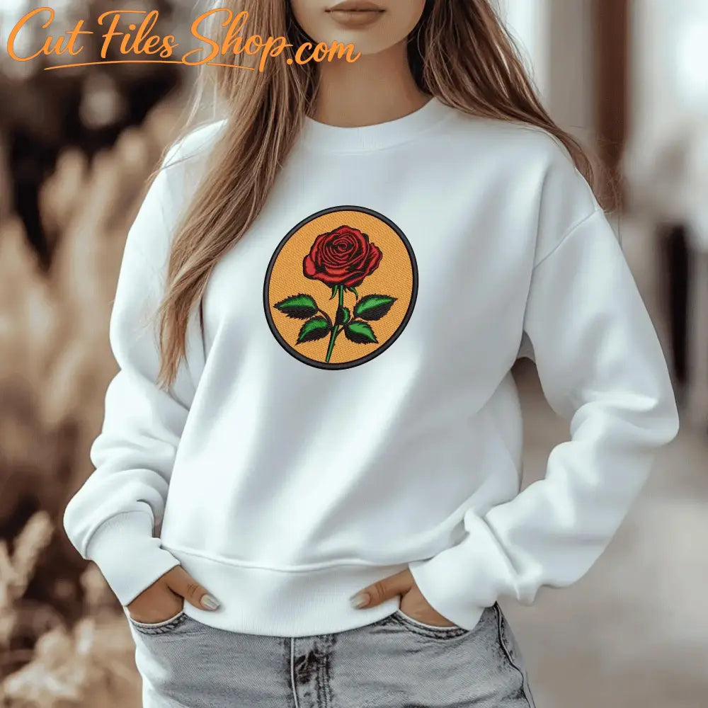 red rose embroidery design for embroidery machines