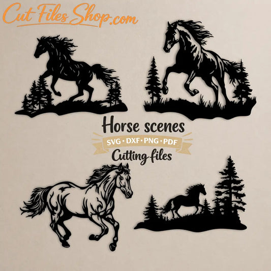 Running horse SVG for CNC plasma cutting