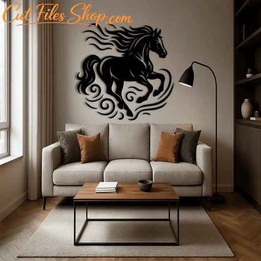 Wild stallion wall art design