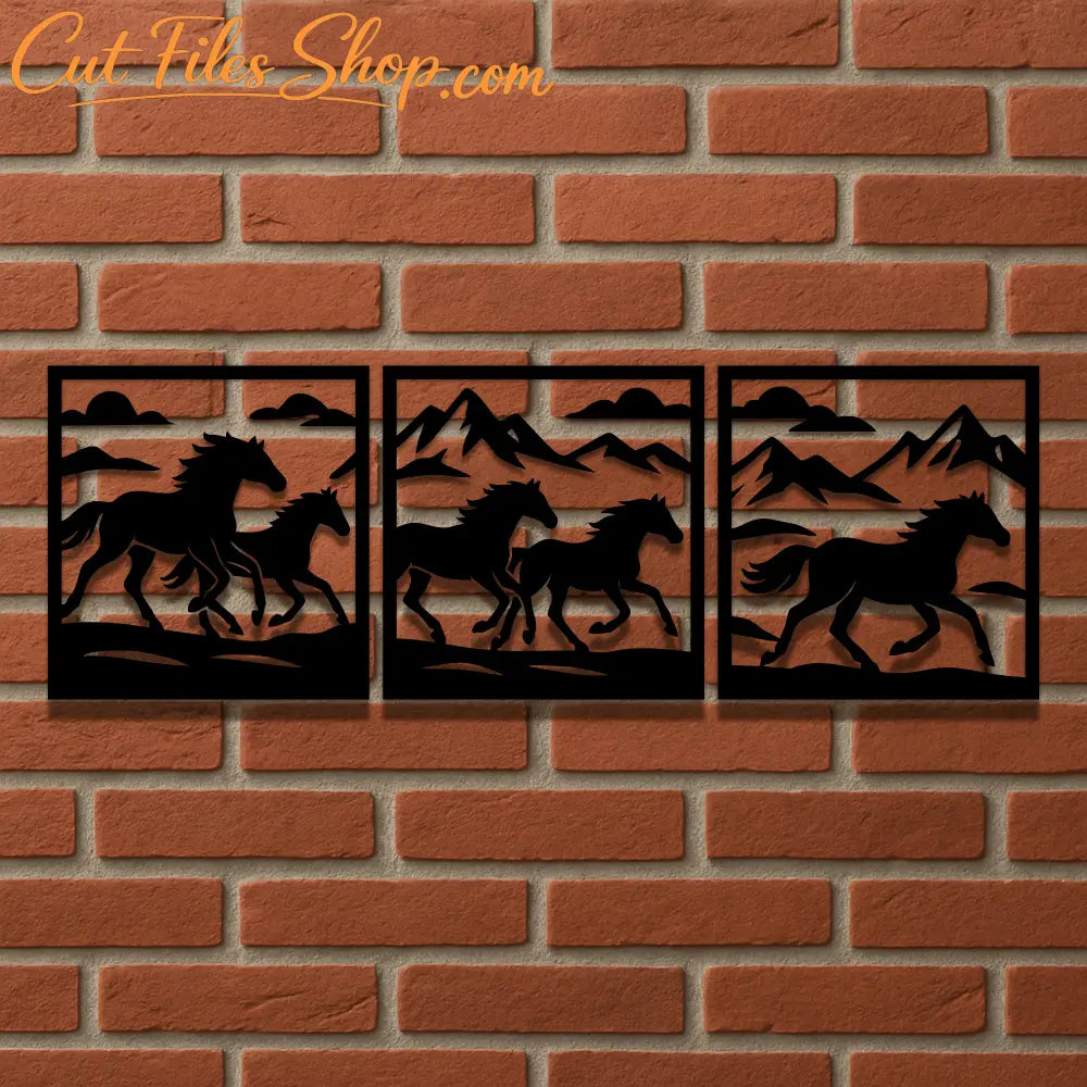 Horse running silhouette design for Cricut and Glowforge