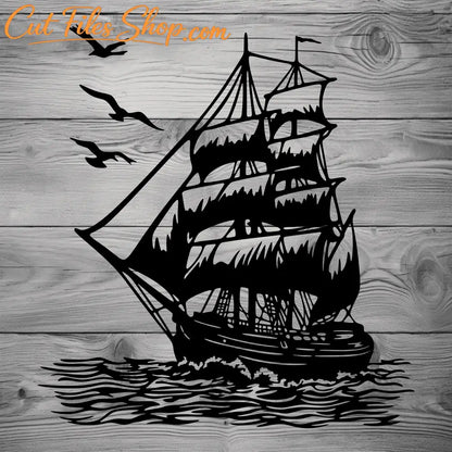 Sailboat Cut Files – SVG for Cricut, DXF for CNC & Metal Art