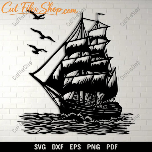 Sailboat SVG & DXF for Cricut, CNC & Laser Cutting