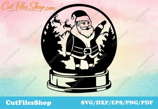 Santa Claus dxf, Svg image download, DXF for laser cutting, SVG for cricut, Silhouette files