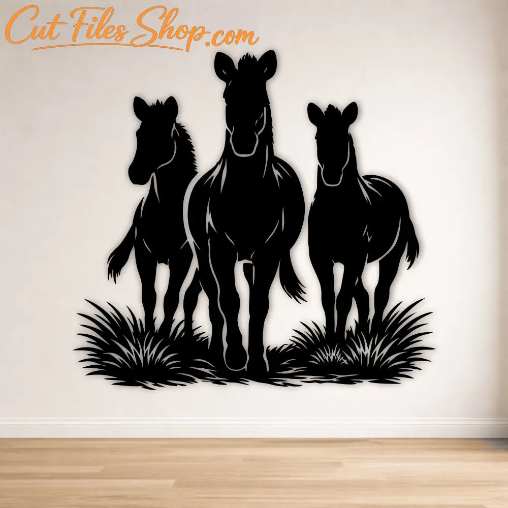 Horse silhouette DXF file for ranch and farmhouse decor