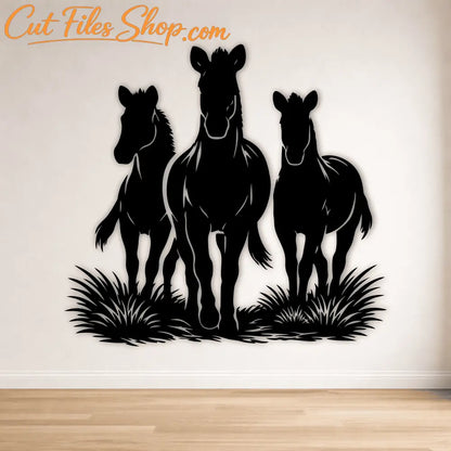 Horse silhouette DXF file for ranch and farmhouse decor