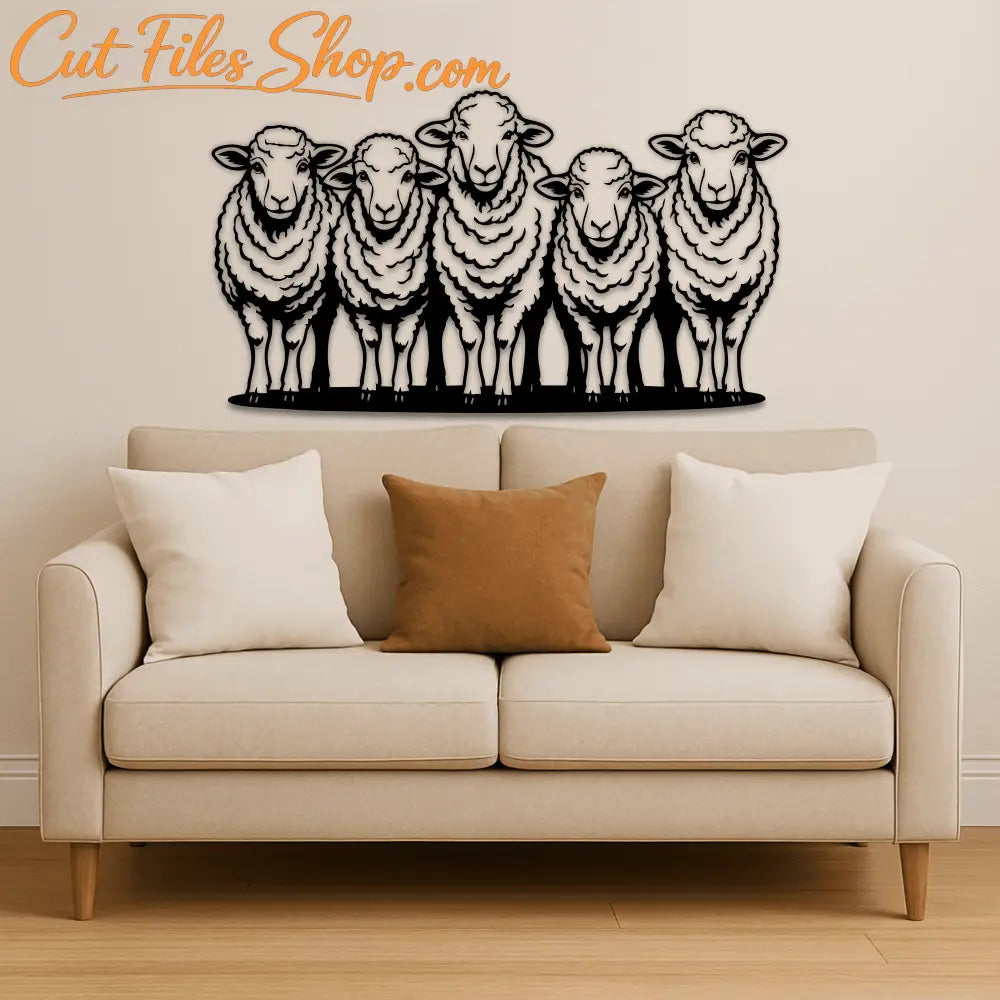 Farm animal silhouette SVG for CNC cutting