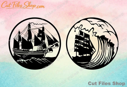 Ships vector file, silhouette dxf files, svg downloads for cricut, design cricut, laser svg