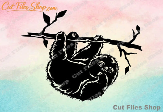 Sloth, vector file, cute animals svg, funny svg, cartoon svg, cute svg, cricut svg files, dxf for laser