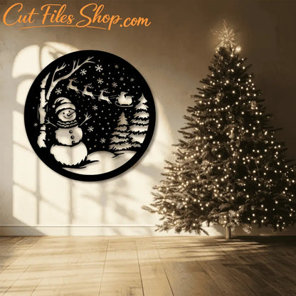 Snowman SVG, DXF, and PNG: Perfect for Cricut, Silhouette, and CNC, DIY Christmas Decor