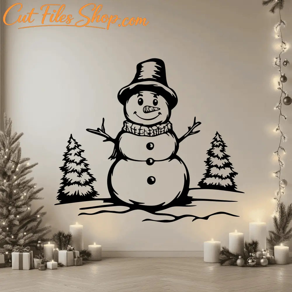 Christmas Snowman SVG – DIY Decorations for Cricut & CNC Cutting