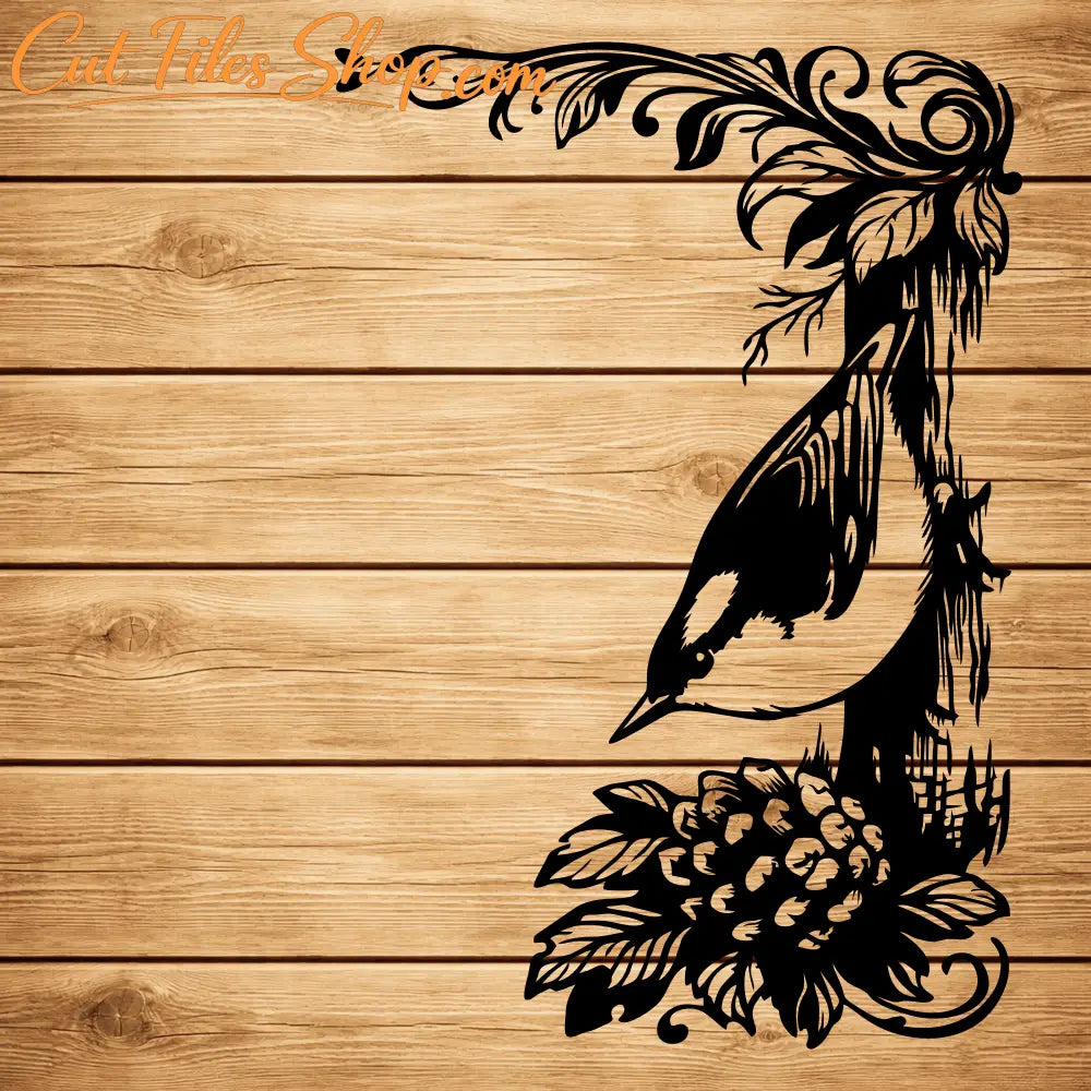 Bird DXF design for CNC wood and metal projects