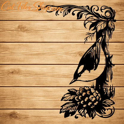 Bird DXF design for CNC wood and metal projects