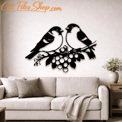Decorative bird SVG DXF for Cricut, Silhouette and xTool