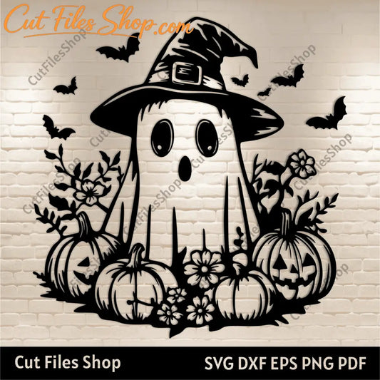 DIY Spooky Floral Ghost SVG for Cricut & Silhouette