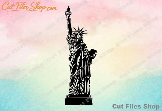 Statue of Liberty vector image, vector for laser, laser cut wood, laser files - Cut files shop
