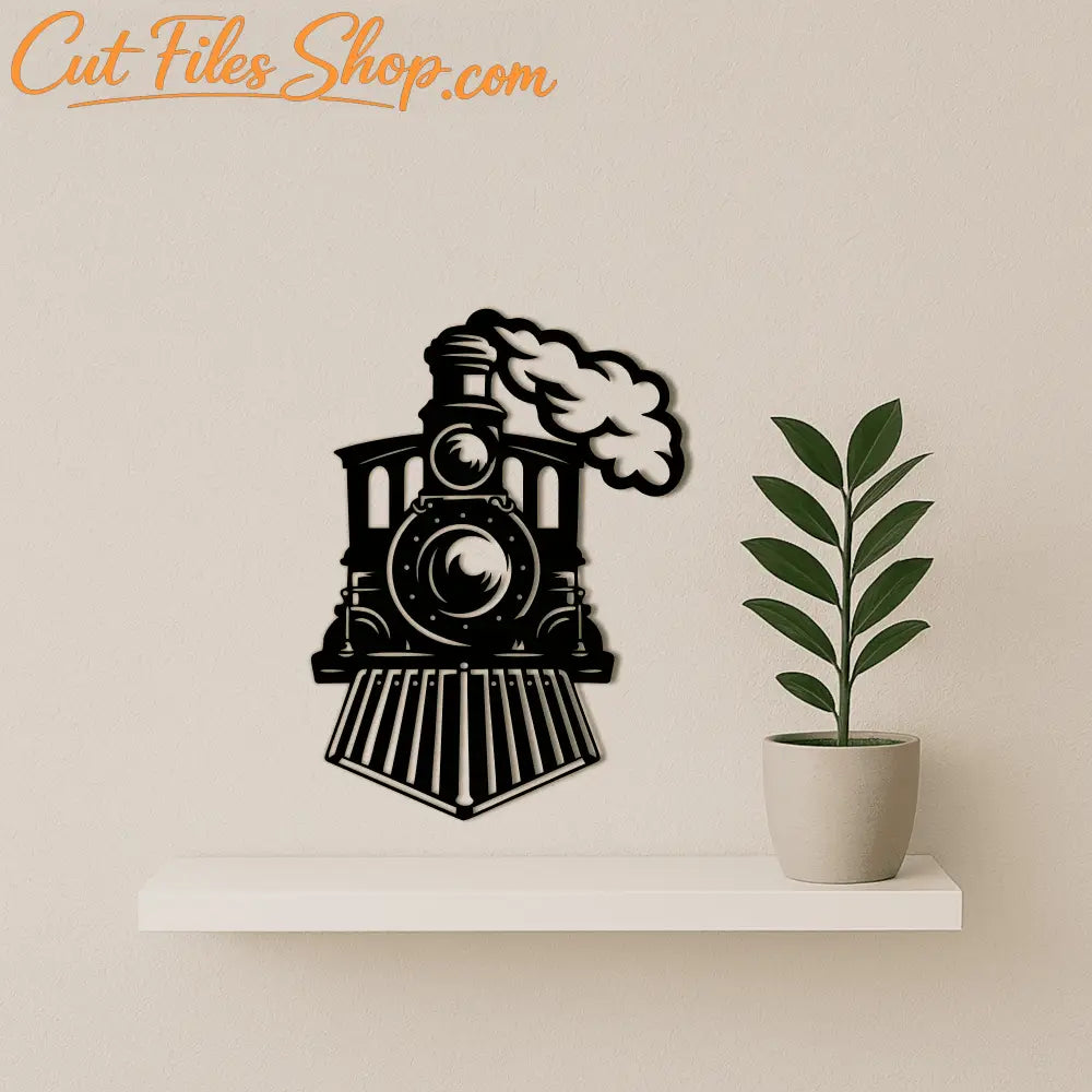 Train metal wall art SVG design