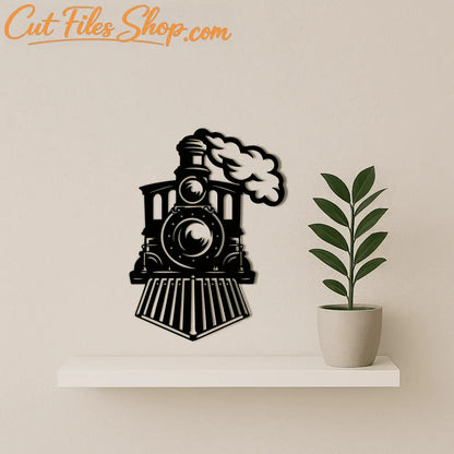Train metal wall art SVG design