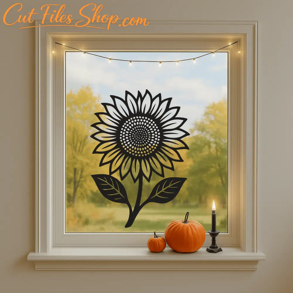 Rustic sunflower vector EPS for farmhouse décor projects