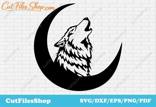 SVG wolf for cricut, wolf dxf file, wolf vector images, Files for cricut, Laser files, Plasma Cutting, wolf silhouette cameo, wolf png
