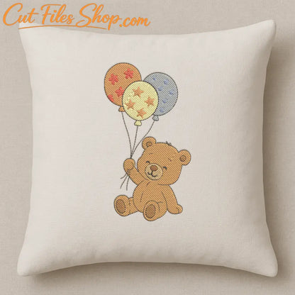 Adorable bear applique for towels, blankets, and baby apparel