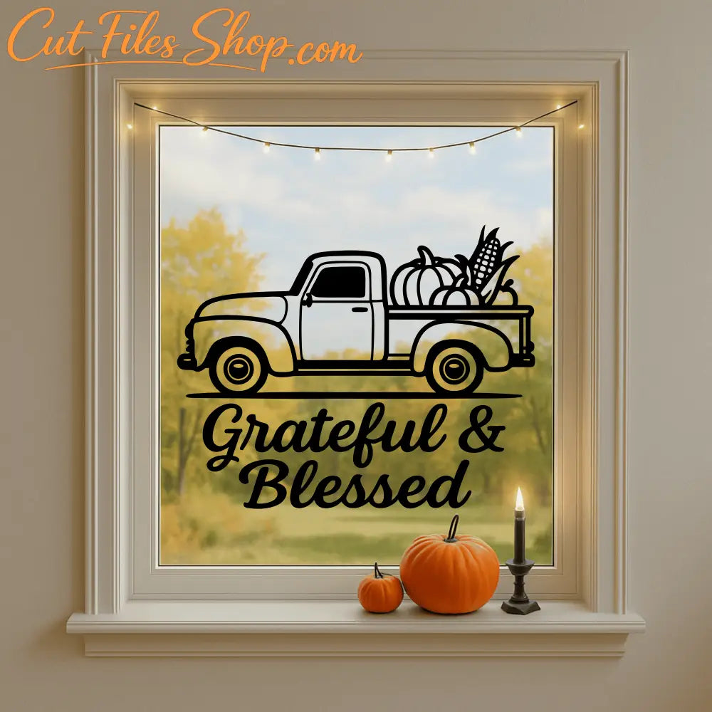 Fall harvest SVG DXF PNG for CNC laser engraving