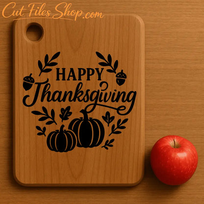 Farmhouse fall decor Thanksgiving SVG DXF, Laser engraving files, Cutting board vector design