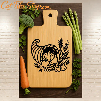 Cornucopia SVG DXF for Cricut and laser cutting