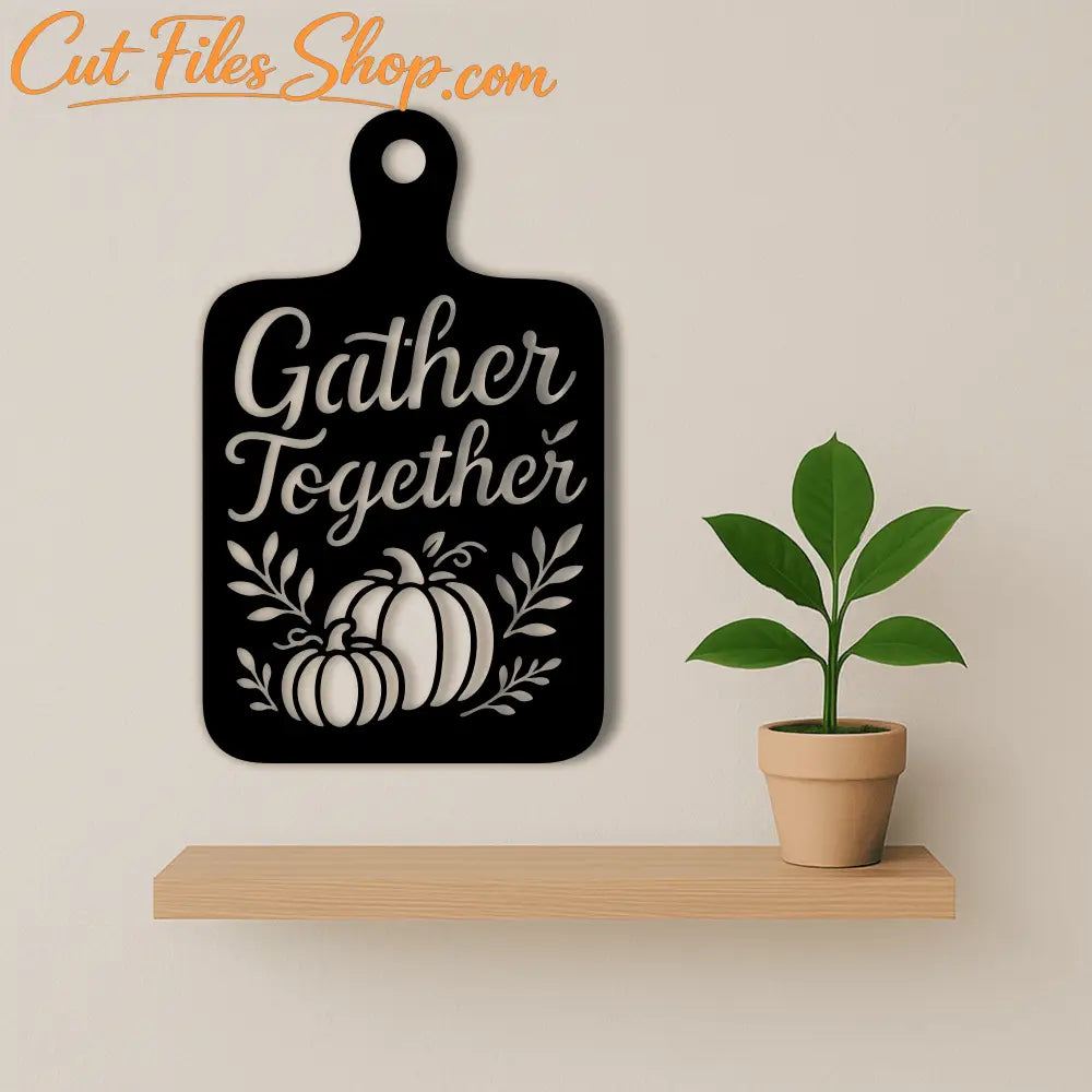 Gather Together cutting board design for Glowforge