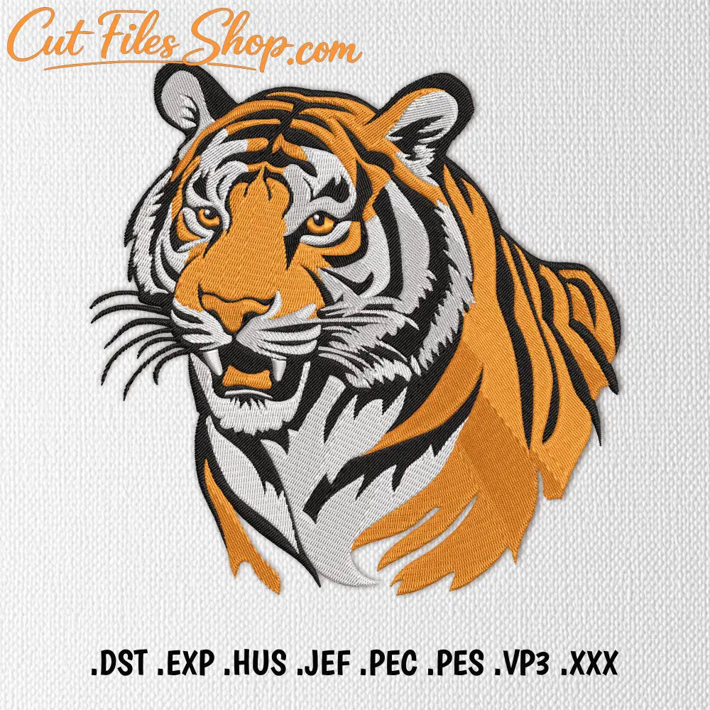 tiger machine embroidery design for embroidery machines