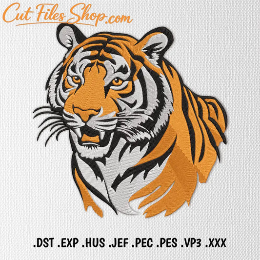 tiger machine embroidery design for embroidery machines
