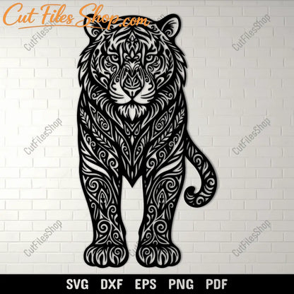 Mandala tiger SVG cutting file for Cricut and Silhouette