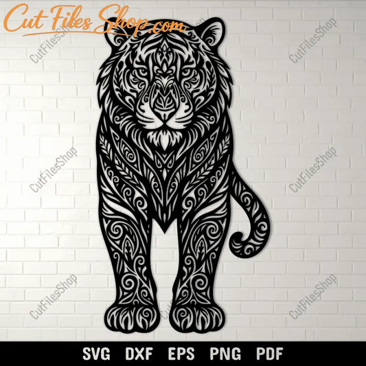 Mandala tiger SVG cutting file for Cricut and Silhouette